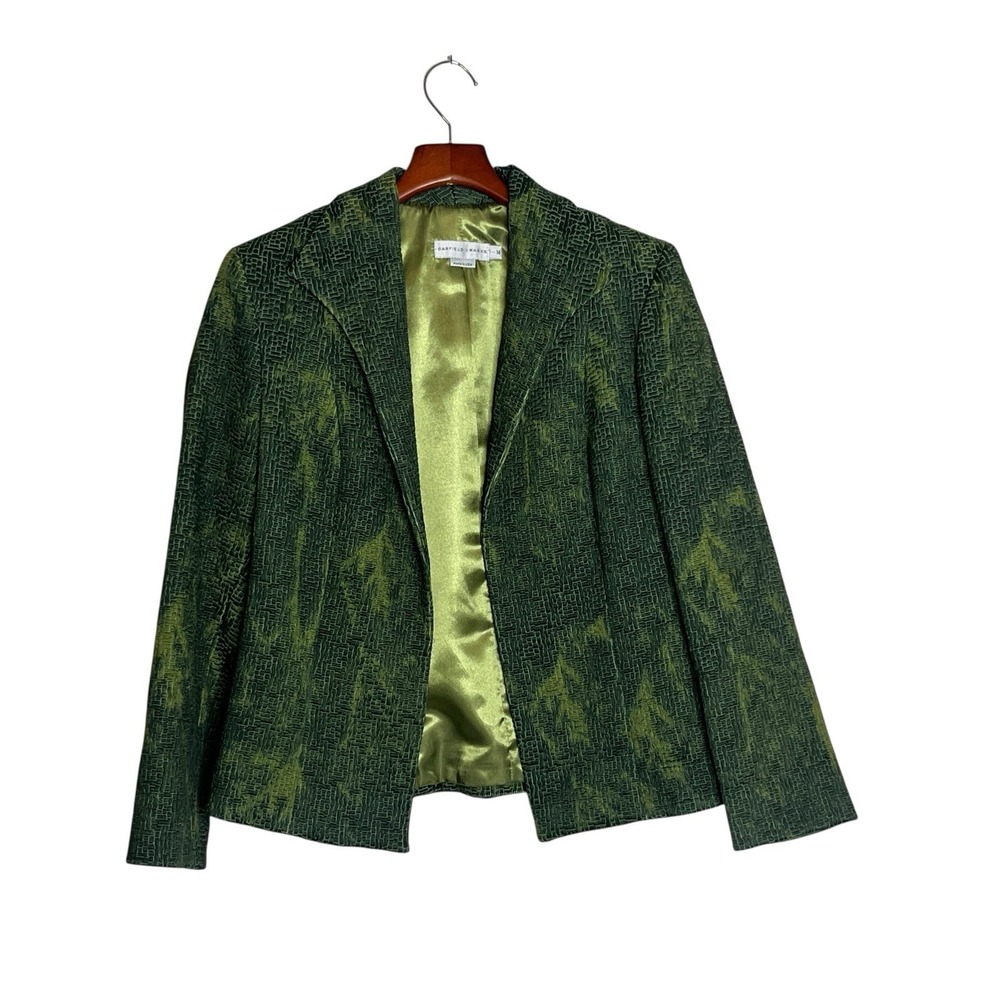 Vintage GARFIELD & MARKS Gabrielle Jacket Womens‎ Sz 14 Blazer Green Textured